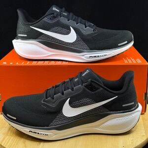 Nike Pegasus 41 Men's Road Running Shoes Black White FD2723-002 Size 11W/ 9.5M